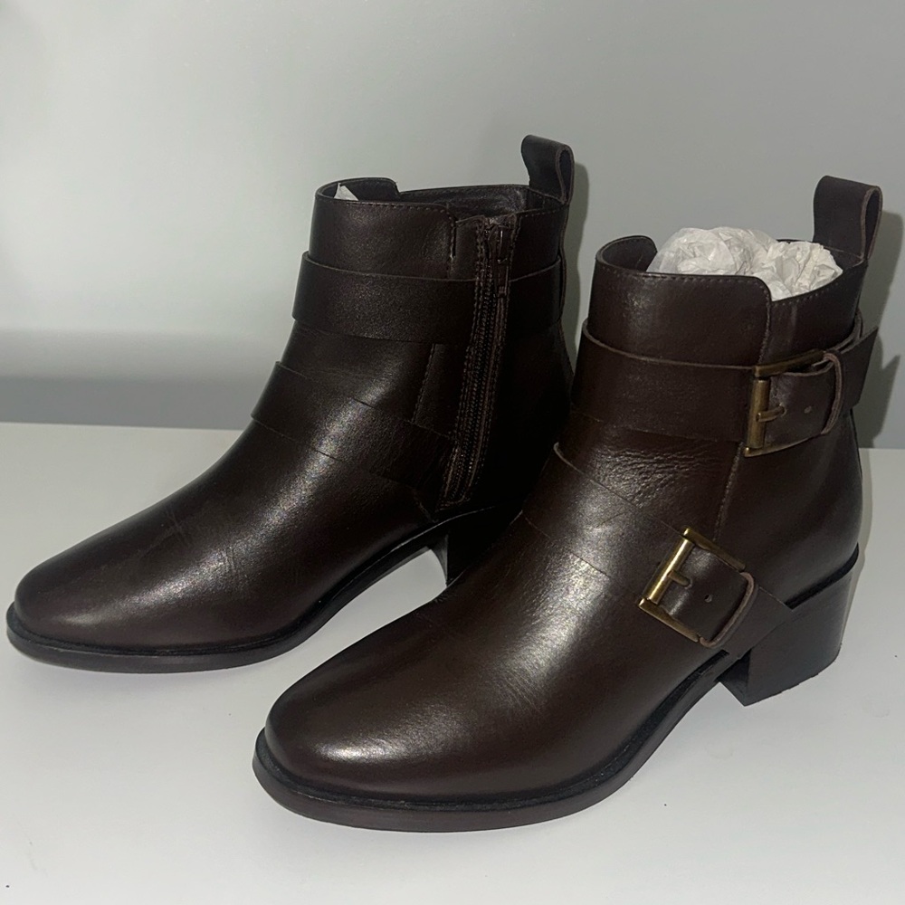 Barney’s New York Brown Leather Ankle Boots